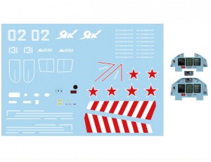 Freewing Yak-130 Red Decal Sheet